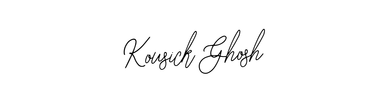 How to make Kousick Ghosh name signature. Use Bearetta-2O07w style for creating short signs online. This is the latest handwritten sign. Kousick Ghosh signature style 12 images and pictures png