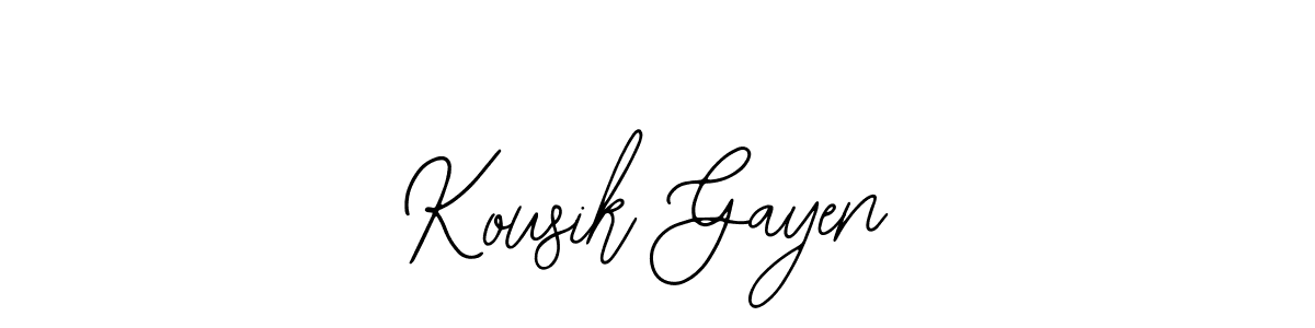 How to make Kousik Gayen signature? Bearetta-2O07w is a professional autograph style. Create handwritten signature for Kousik Gayen name. Kousik Gayen signature style 12 images and pictures png