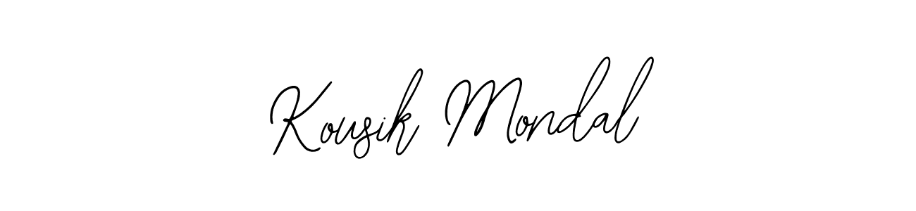 How to make Kousik Mondal name signature. Use Bearetta-2O07w style for creating short signs online. This is the latest handwritten sign. Kousik Mondal signature style 12 images and pictures png