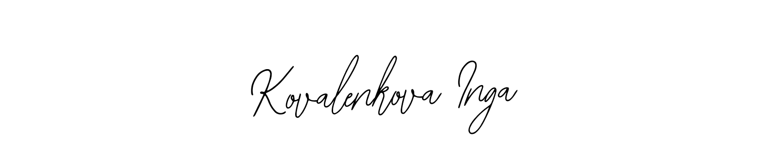 Similarly Bearetta-2O07w is the best handwritten signature design. Signature creator online .You can use it as an online autograph creator for name Kovalenkova Inga. Kovalenkova Inga signature style 12 images and pictures png