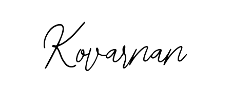 Explore multiple handwriting variations for Kovarnan including this stunning Bearetta-2O07w design. Free to use across all platforms. Kovarnan signature style 12 images and pictures png