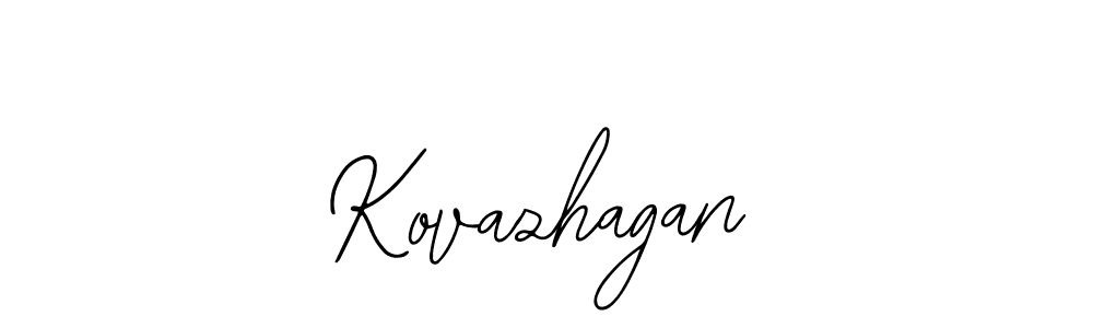 How to make Kovazhagan name signature. Use Bearetta-2O07w style for creating short signs online. This is the latest handwritten sign. Kovazhagan signature style 12 images and pictures png