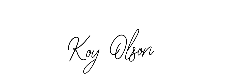 Design your own signature with our free online signature maker. With this signature software, you can create a handwritten (Bearetta-2O07w) signature for name Koy Olson. Koy Olson signature style 12 images and pictures png