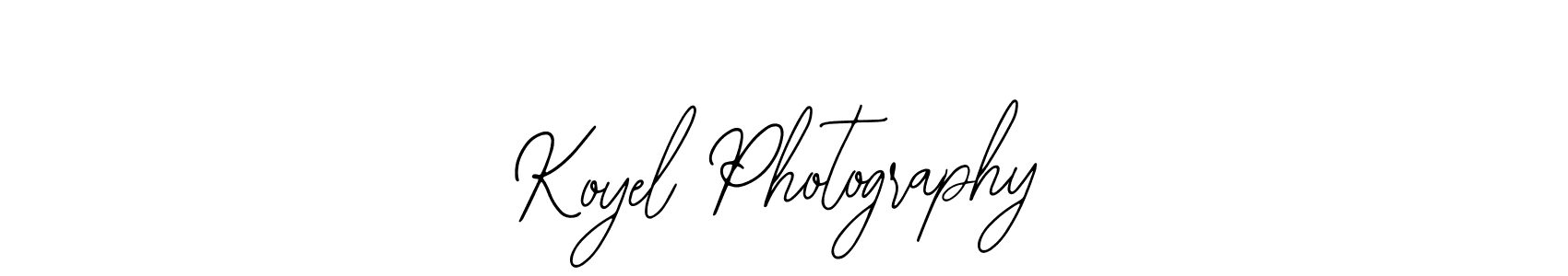 The best way (Bearetta-2O07w) to make a short signature is to pick only two or three words in your name. The name Koyel Photography include a total of six letters. For converting this name. Koyel Photography signature style 12 images and pictures png