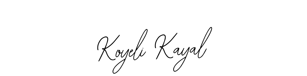How to make Koyeli Kayal name signature. Use Bearetta-2O07w style for creating short signs online. This is the latest handwritten sign. Koyeli Kayal signature style 12 images and pictures png