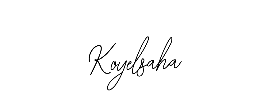 Use a signature maker to create a handwritten signature online. With this signature software, you can design (Bearetta-2O07w) your own signature for name Koyelsaha. Koyelsaha signature style 12 images and pictures png