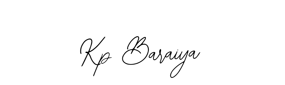 Create a beautiful signature design for name Kp Baraiya. With this signature (Bearetta-2O07w) fonts, you can make a handwritten signature for free. Kp Baraiya signature style 12 images and pictures png