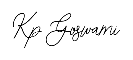Designed for modern professionals: Kp Goswami name signature crafted with Bearetta-2O07w script. Ready for digital PDF workflows. Kp Goswami signature style 12 images and pictures png