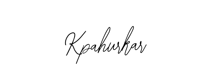 Use a signature maker to create a handwritten signature online. With this signature software, you can design (Bearetta-2O07w) your own signature for name Kpahurkar. Kpahurkar signature style 12 images and pictures png
