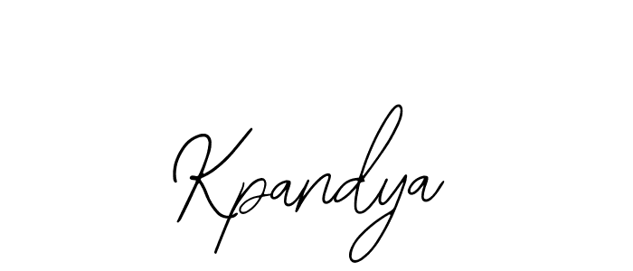 Use a signature maker to create a handwritten signature online. With this signature software, you can design (Bearetta-2O07w) your own signature for name Kpandya. Kpandya signature style 12 images and pictures png
