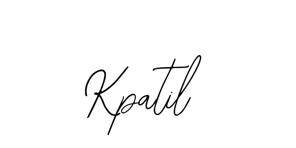 How to make Kpatil name signature. Use Bearetta-2O07w style for creating short signs online. This is the latest handwritten sign. Kpatil signature style 12 images and pictures png