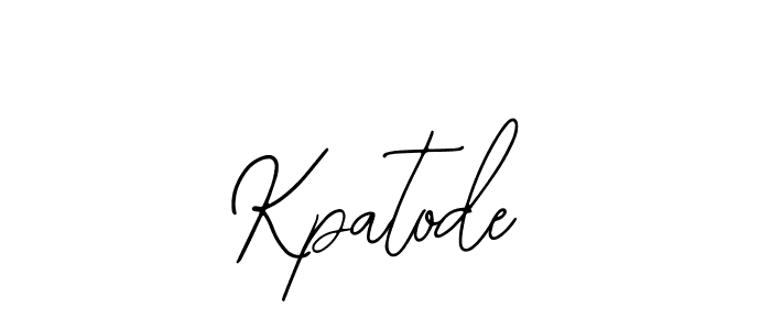 How to make Kpatode signature? Bearetta-2O07w is a professional autograph style. Create handwritten signature for Kpatode name. Kpatode signature style 12 images and pictures png