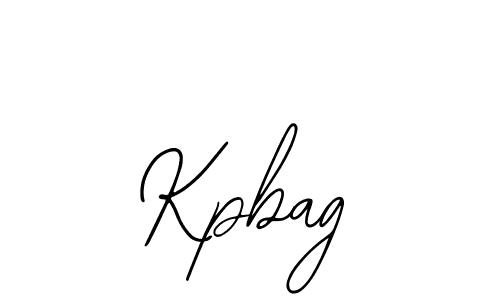 How to make Kpbag name signature. Use Bearetta-2O07w style for creating short signs online. This is the latest handwritten sign. Kpbag signature style 12 images and pictures png