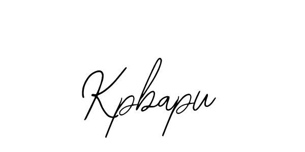 How to make Kpbapu name signature. Use Bearetta-2O07w style for creating short signs online. This is the latest handwritten sign. Kpbapu signature style 12 images and pictures png