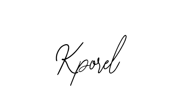 if you are searching for the best signature style for your name Kporel. so please give up your signature search. here we have designed multiple signature styles  using Bearetta-2O07w. Kporel signature style 12 images and pictures png