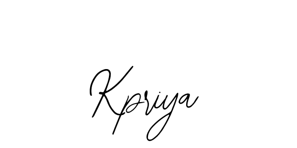 How to make Kpriya signature? Bearetta-2O07w is a professional autograph style. Create handwritten signature for Kpriya name. Kpriya signature style 12 images and pictures png