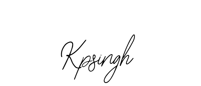 Design your own signature with our free online signature maker. With this signature software, you can create a handwritten (Bearetta-2O07w) signature for name Kpsingh. Kpsingh signature style 12 images and pictures png