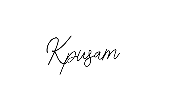 Make a beautiful signature design for name Kpusam. With this signature (Bearetta-2O07w) style, you can create a handwritten signature for free. Kpusam signature style 12 images and pictures png