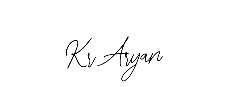 Use a signature maker to create a handwritten signature online. With this signature software, you can design (Bearetta-2O07w) your own signature for name Kr Aryan. Kr Aryan signature style 12 images and pictures png