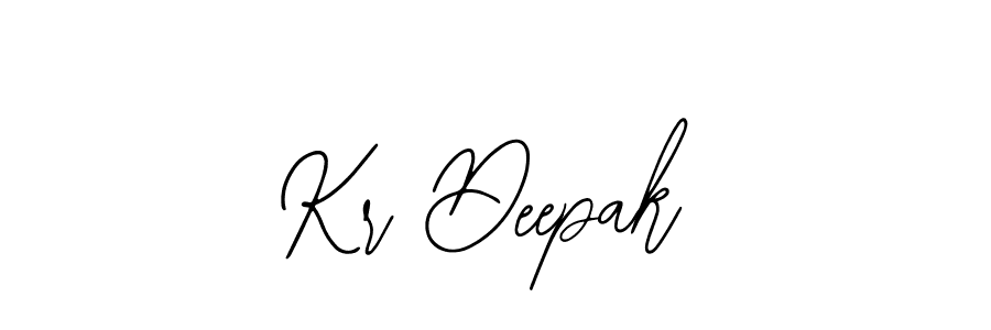 Design your own signature with our free online signature maker. With this signature software, you can create a handwritten (Bearetta-2O07w) signature for name Kr Deepak. Kr Deepak signature style 12 images and pictures png