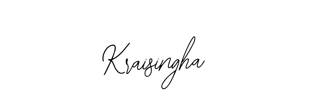 Use a signature maker to create a handwritten signature online. With this signature software, you can design (Bearetta-2O07w) your own signature for name Kraisingha. Kraisingha signature style 12 images and pictures png