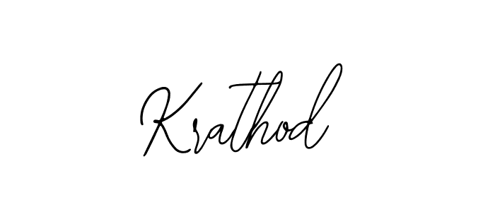 How to make Krathod signature? Bearetta-2O07w is a professional autograph style. Create handwritten signature for Krathod name. Krathod signature style 12 images and pictures png