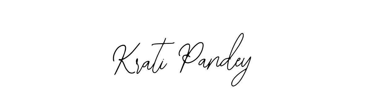 How to make Krati Pandey name signature. Use Bearetta-2O07w style for creating short signs online. This is the latest handwritten sign. Krati Pandey signature style 12 images and pictures png