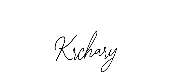 How to make Krchary name signature. Use Bearetta-2O07w style for creating short signs online. This is the latest handwritten sign. Krchary signature style 12 images and pictures png