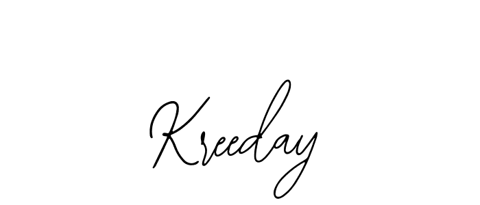 You should practise on your own different ways (Bearetta-2O07w) to write your name (Kreeday) in signature. don't let someone else do it for you. Kreeday signature style 12 images and pictures png