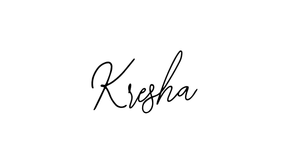 Design your own signature with our free online signature maker. With this signature software, you can create a handwritten (Bearetta-2O07w) signature for name Kresha. Kresha signature style 12 images and pictures png