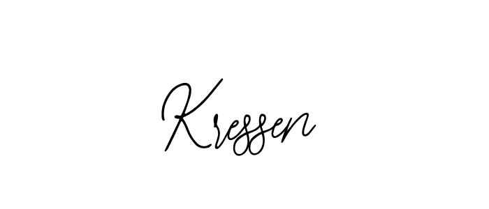 Use a signature maker to create a handwritten signature online. With this signature software, you can design (Bearetta-2O07w) your own signature for name Kressen. Kressen signature style 12 images and pictures png