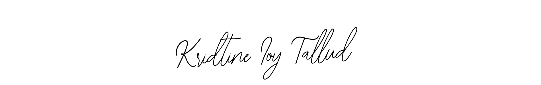 The best way (Bearetta-2O07w) to make a short signature is to pick only two or three words in your name. The name Kridtine Ioy Tallud include a total of six letters. For converting this name. Kridtine Ioy Tallud signature style 12 images and pictures png