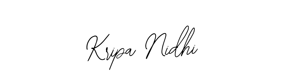 Use a signature maker to create a handwritten signature online. With this signature software, you can design (Bearetta-2O07w) your own signature for name Kripa Nidhi. Kripa Nidhi signature style 12 images and pictures png