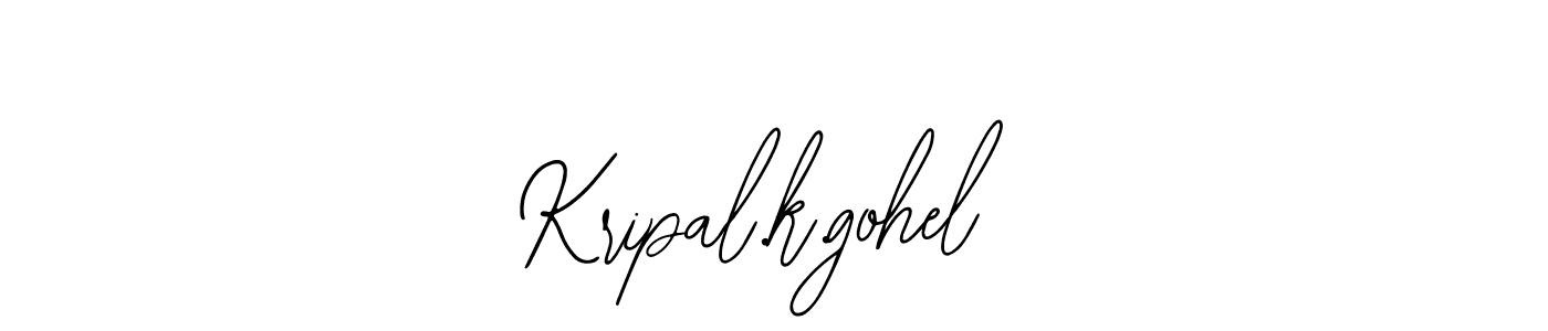 How to make Kripal.k.gohel name signature. Use Bearetta-2O07w style for creating short signs online. This is the latest handwritten sign. Kripal.k.gohel signature style 12 images and pictures png