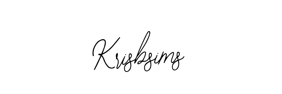 Use a signature maker to create a handwritten signature online. With this signature software, you can design (Bearetta-2O07w) your own signature for name Krisbsims. Krisbsims signature style 12 images and pictures png