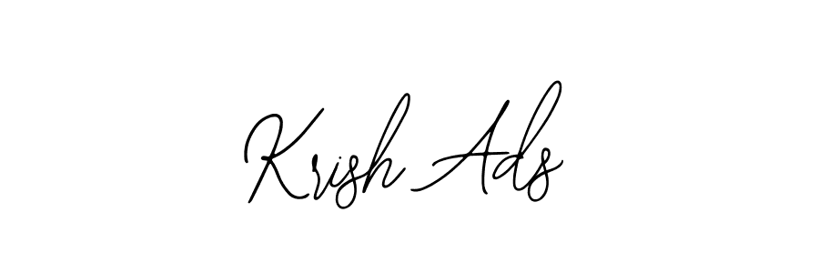 Use a signature maker to create a handwritten signature online. With this signature software, you can design (Bearetta-2O07w) your own signature for name Krish Ads. Krish Ads signature style 12 images and pictures png
