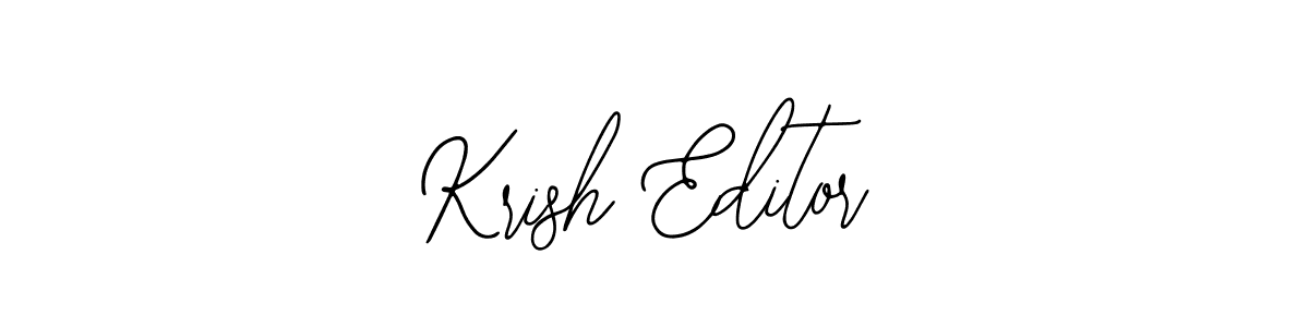 You should practise on your own different ways (Bearetta-2O07w) to write your name (Krish Editor) in signature. don't let someone else do it for you. Krish Editor signature style 12 images and pictures png