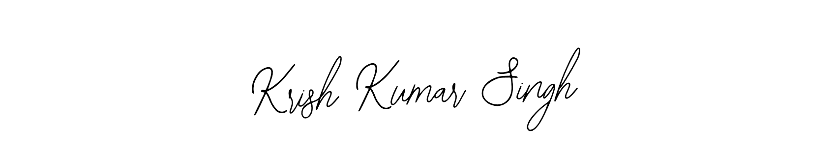 How to make Krish Kumar Singh name signature. Use Bearetta-2O07w style for creating short signs online. This is the latest handwritten sign. Krish Kumar Singh signature style 12 images and pictures png