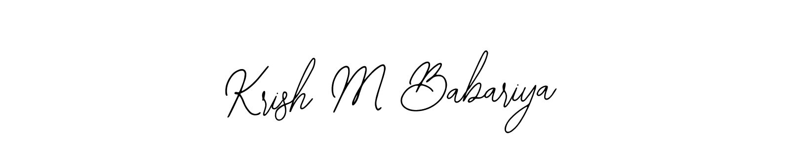 Create a beautiful signature design for name Krish M Babariya. With this signature (Bearetta-2O07w) fonts, you can make a handwritten signature for free. Krish M Babariya signature style 12 images and pictures png