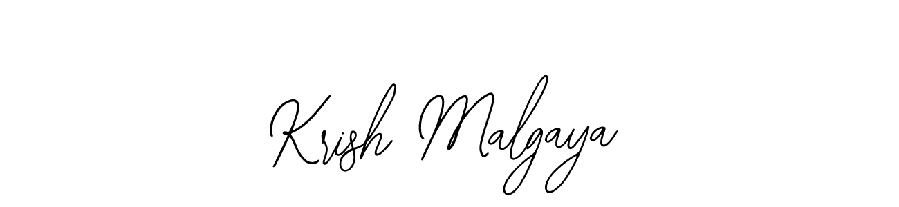 if you are searching for the best signature style for your name Krish Malgaya. so please give up your signature search. here we have designed multiple signature styles  using Bearetta-2O07w. Krish Malgaya signature style 12 images and pictures png