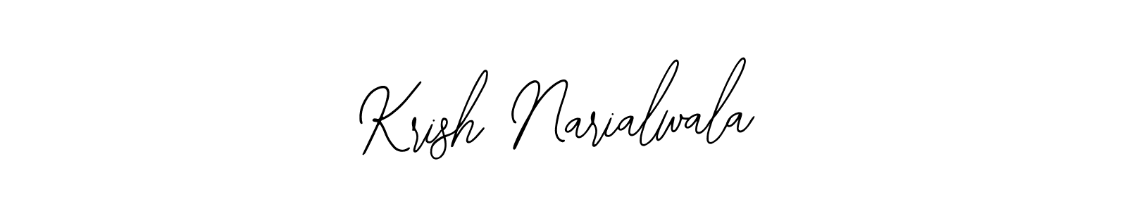 if you are searching for the best signature style for your name Krish Narialwala. so please give up your signature search. here we have designed multiple signature styles  using Bearetta-2O07w. Krish Narialwala signature style 12 images and pictures png