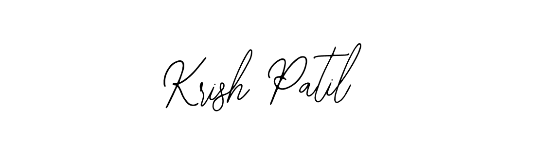 You should practise on your own different ways (Bearetta-2O07w) to write your name (Krish Patil) in signature. don't let someone else do it for you. Krish Patil signature style 12 images and pictures png