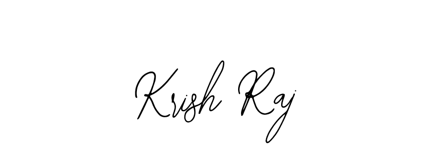 You should practise on your own different ways (Bearetta-2O07w) to write your name (Krish Raj) in signature. don't let someone else do it for you. Krish Raj signature style 12 images and pictures png