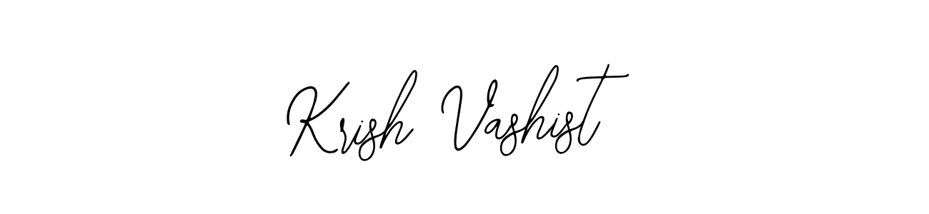 You should practise on your own different ways (Bearetta-2O07w) to write your name (Krish Vashist) in signature. don't let someone else do it for you. Krish Vashist signature style 12 images and pictures png