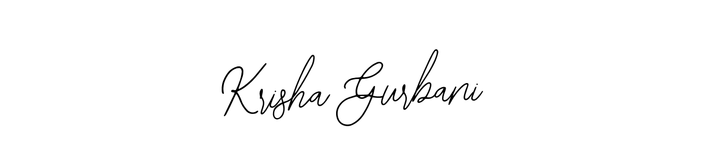 How to make Krisha Gurbani name signature. Use Bearetta-2O07w style for creating short signs online. This is the latest handwritten sign. Krisha Gurbani signature style 12 images and pictures png