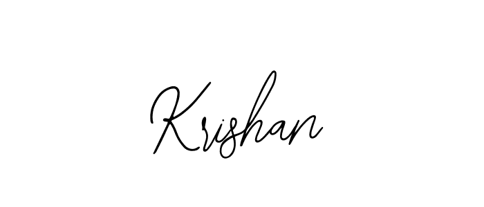 Design your own signature with our free online signature maker. With this signature software, you can create a handwritten (Bearetta-2O07w) signature for name Krishan. Krishan signature style 12 images and pictures png