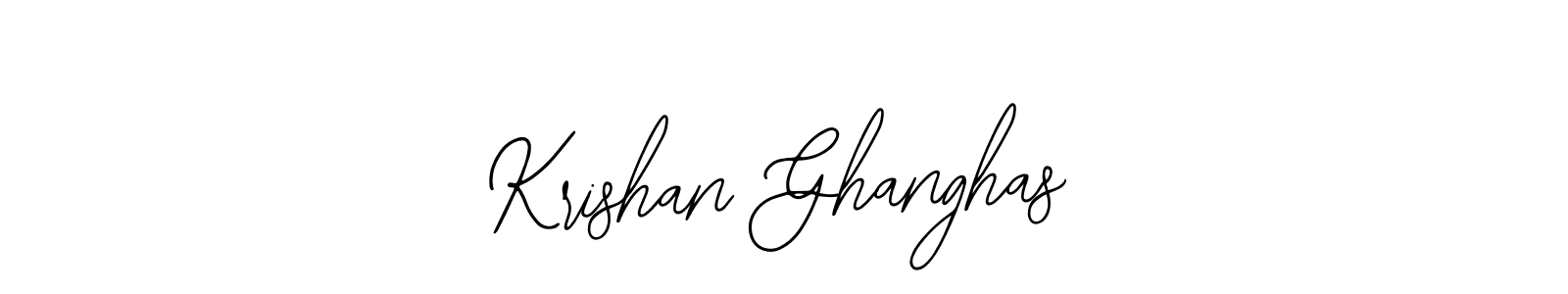How to make Krishan Ghanghas signature? Bearetta-2O07w is a professional autograph style. Create handwritten signature for Krishan Ghanghas name. Krishan Ghanghas signature style 12 images and pictures png