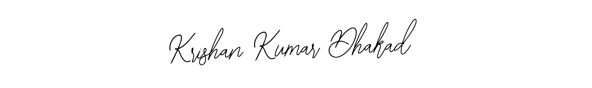 How to make Krishan Kumar Dhakad signature? Bearetta-2O07w is a professional autograph style. Create handwritten signature for Krishan Kumar Dhakad name. Krishan Kumar Dhakad signature style 12 images and pictures png