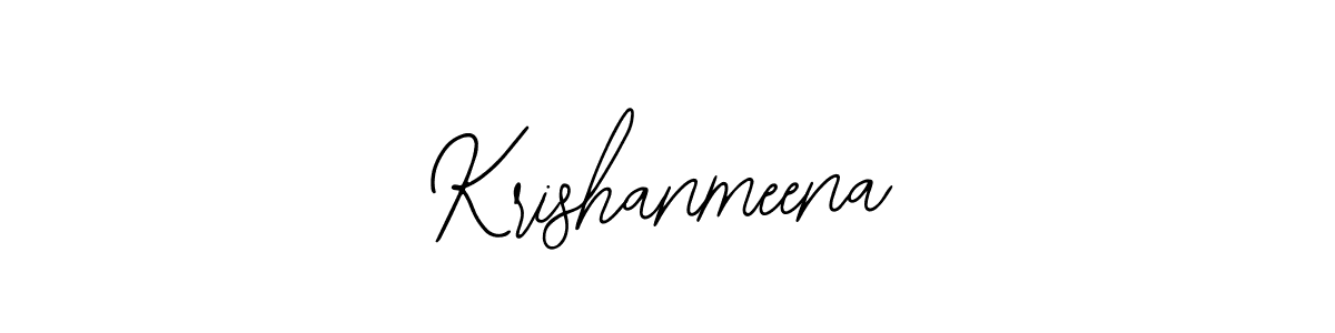 How to make Krishanmeena name signature. Use Bearetta-2O07w style for creating short signs online. This is the latest handwritten sign. Krishanmeena signature style 12 images and pictures png