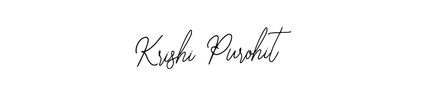 You should practise on your own different ways (Bearetta-2O07w) to write your name (Krishi Purohit) in signature. don't let someone else do it for you. Krishi Purohit signature style 12 images and pictures png